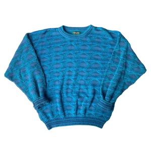 vintage 90’s blue grandpa sweater